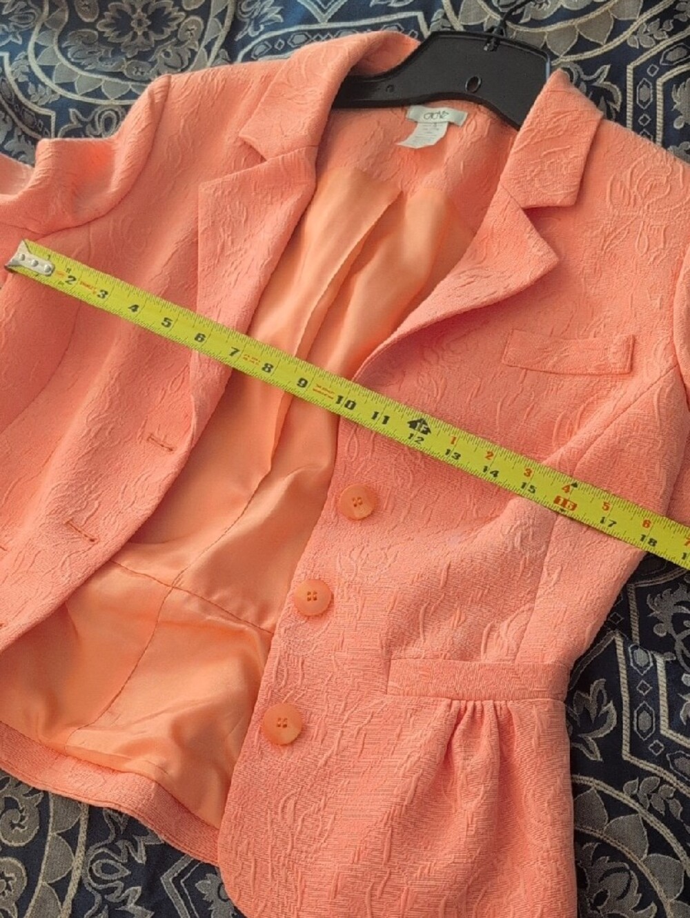 Cache Peach Floral Jacquard Blazer - Picture 4 of 8